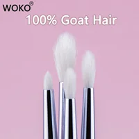 Tapered Crease Brush Large Small and Medium-sized Crease Makeup Brush Eyeshadow Crease Makeup Tool 100% Goat Hair & Copper Tube 2