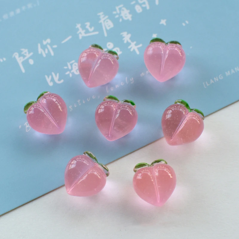 Kawaii Peach Slime Charms Kit Cute DIY Filler Resin Decor Add Ins For Clear Fluffy Cloud Slime Hair Accessories 1/5/10pcs clay charm toys slime kit