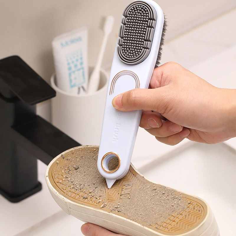 Double-sided Rubber Shoe Brush Soft Bristles Clothes Shoe Brushes Care Specialized Brush Waterproof Dirt Removal Cleaning Tool 4