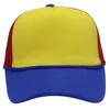 Outdoor 5-Panel Breathable Mesh Baseball Cap Custom Logo Color Block Trucker Hat with Rope Blank Trucker Cap 2
