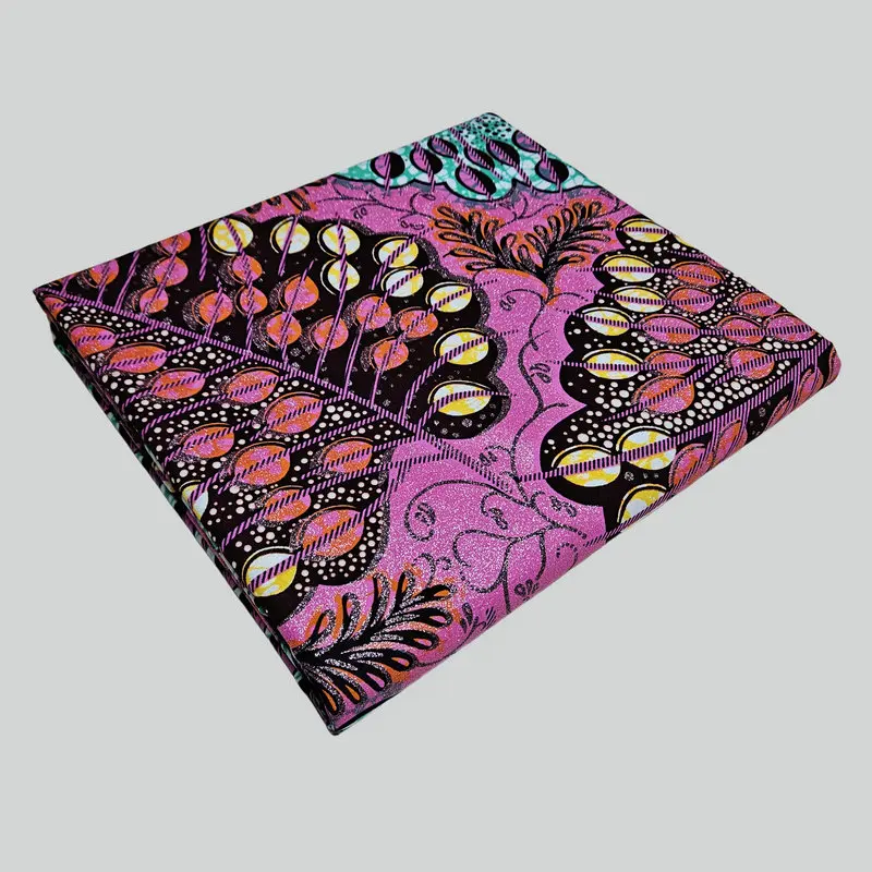 Item X3-2 Choose party dress wax print fabric holland golden glitter wax cotton