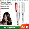 Steam Straightener Infrared Non Damaging Straight Hair Clip Multifunctional Widened Straight Clip Hair Styling Tool Hair Brush 1