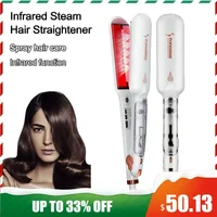 Steam Straightener Infrared Non Damaging Straight Hair Clip Multifunctional Widened Straight Clip Hair Styling Tool Hair Brush 1