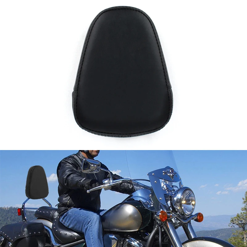 

Motorcycle Black Passenger Backrest Sissy Bar Cushion Back Pad For Harley Yamaha Honda Suzuki Kawasaki Universal Chopper Cruiser