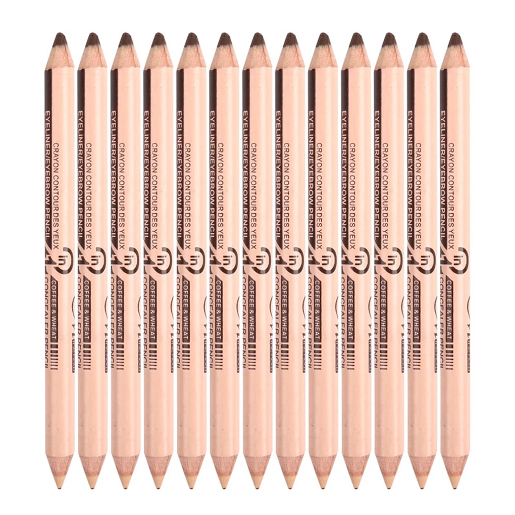 

Menow 12Pcs Multifunctional Eyeliner Waterproof Eyebrow Concealer Pen Set Double-headed Eyebrow Pencil