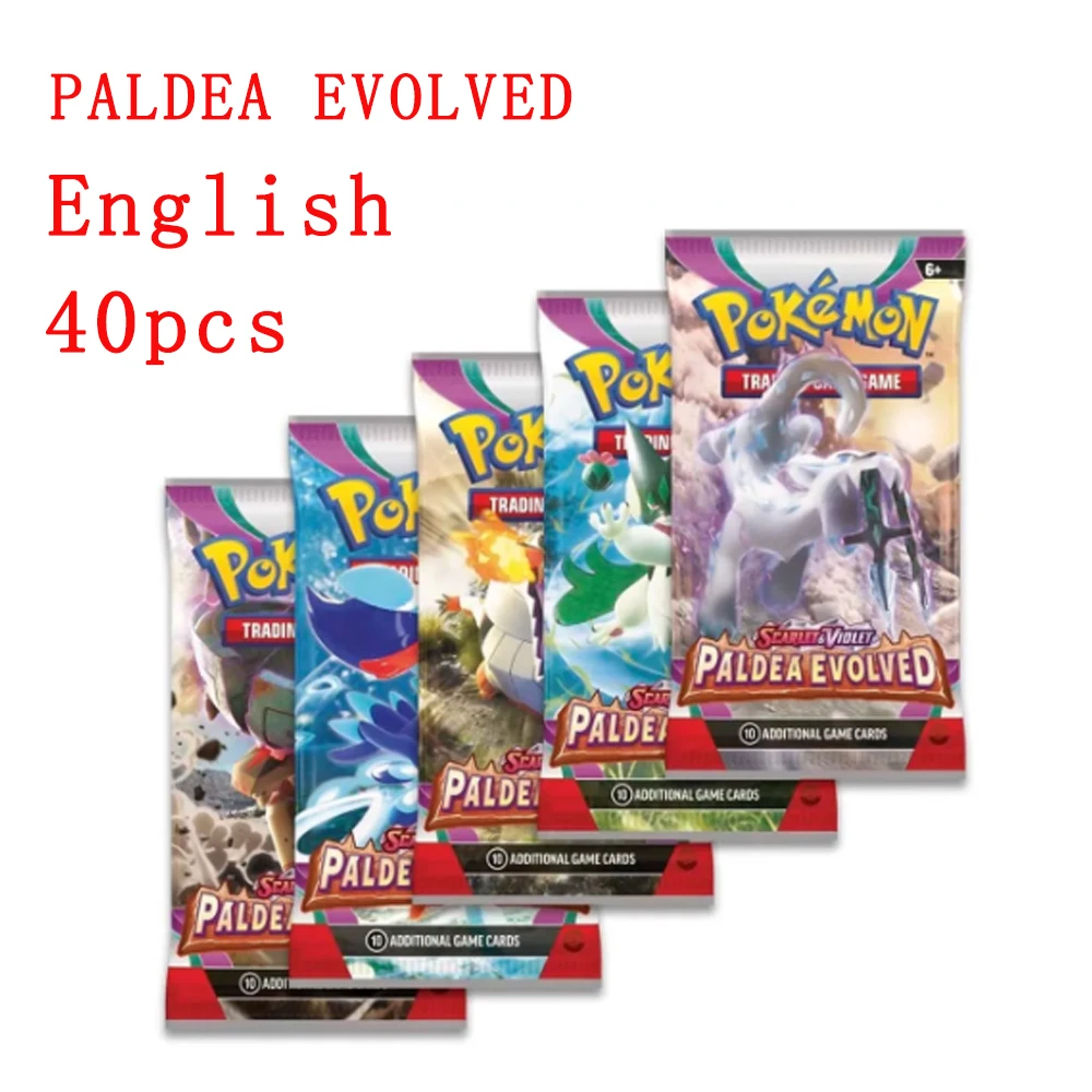 thumbnail image 1 of 40Pcs Cards English French Spain TCG: Hidden Fates Scarlet Violet Booster Collectible Trading Card Game Children Toy, 1 of 5