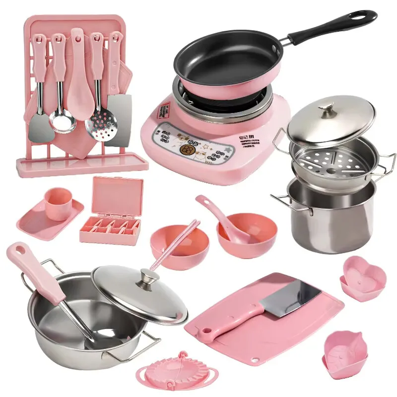 Toy Real Cooking Toy Mini Rice Cooker Pretend Play Toy Kitchen Kids Toys Simulation Cooking Toys Dollhouse Accessories 5