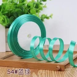 Multi - Color Satin Ribbon Collection - Assorted Widths and Lengths - 50mm Wide (Blue Green)