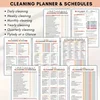ADHD Cleaning Planner Bundle – Includes Home Cleaning Schedule, Weekly, Monthly, Year-Round Cleanliness Tips, Family Chore Chart