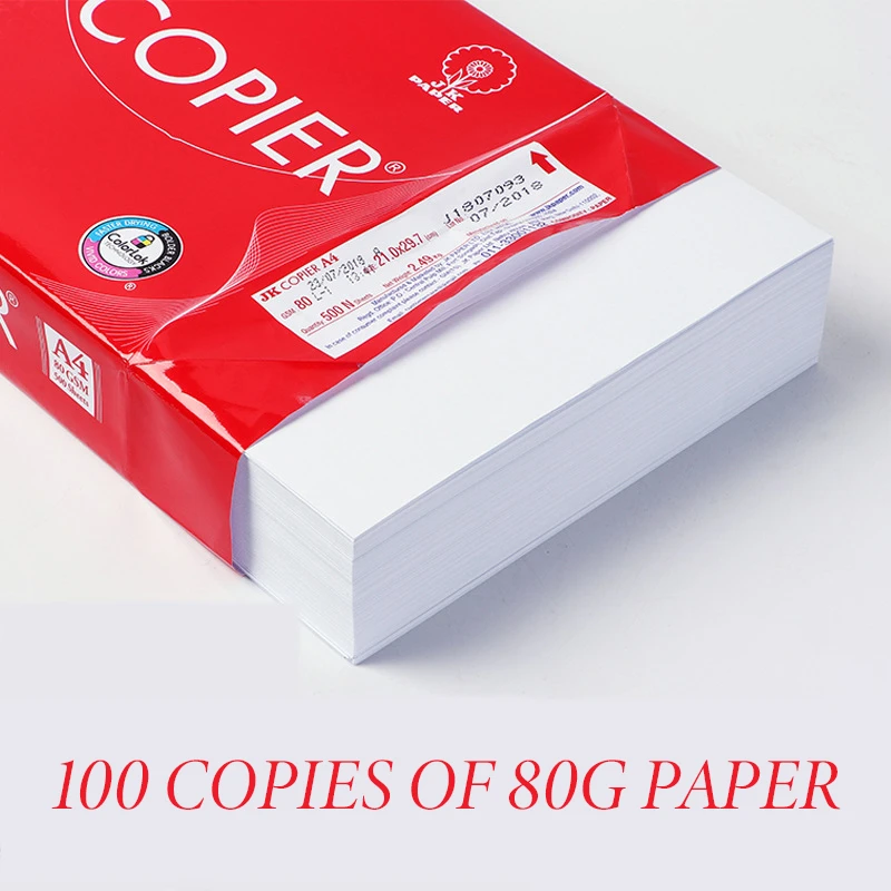 80g Imported White A4 Duplicating Paper 100 Pieces Of All Wood Pulp
