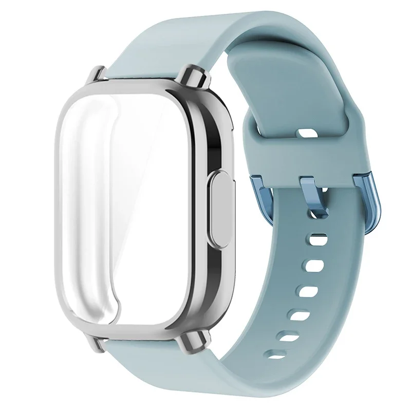 Silicone Strap with Case for Smart Watch, 22mm, Compatible with Watch 5 Active Lite