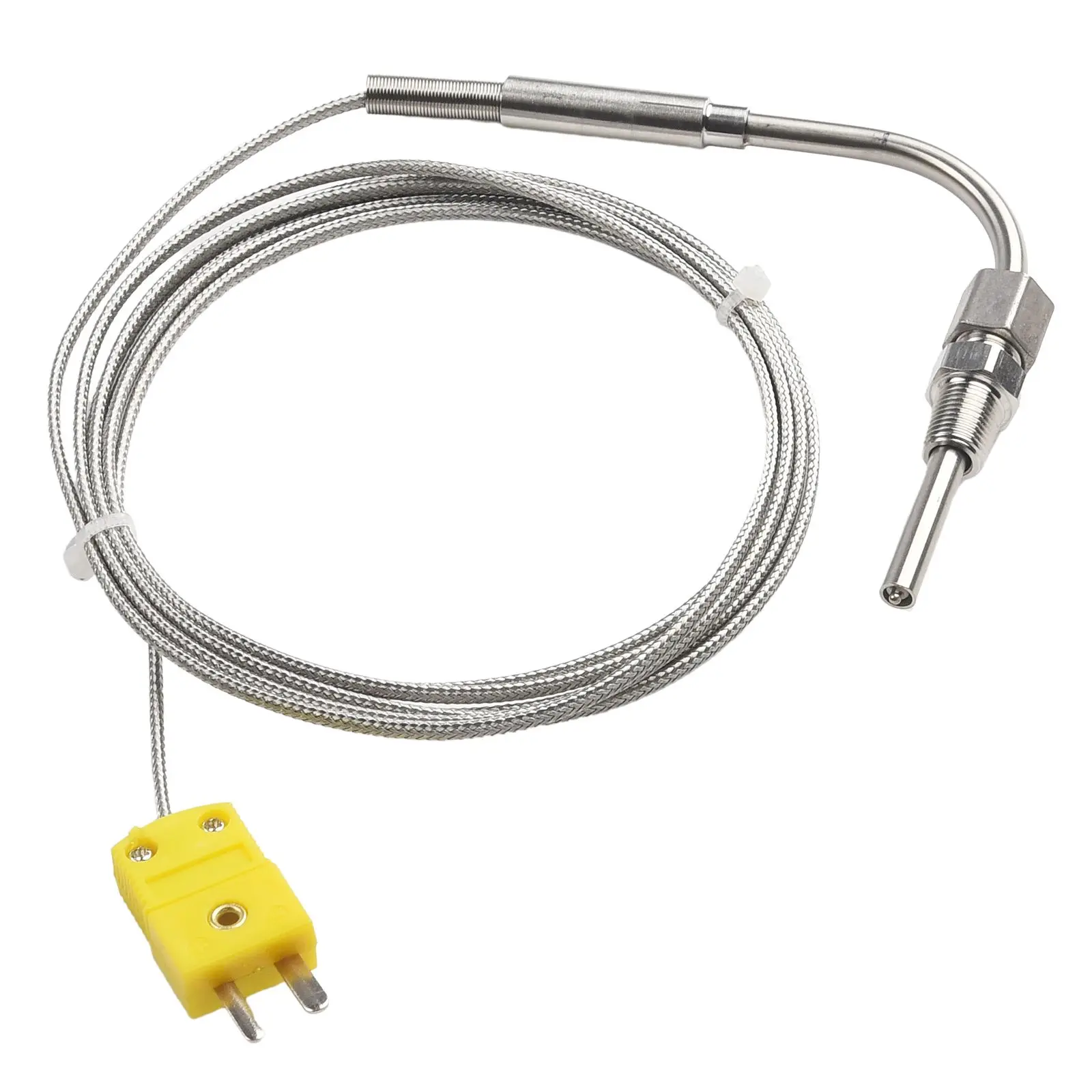 

EGT K Type Thermocouple Exhaust Probe Stainless Steel High Temperature Sensor 1/8" NPT Threads 2m Cable Adjustable Pressure Lock