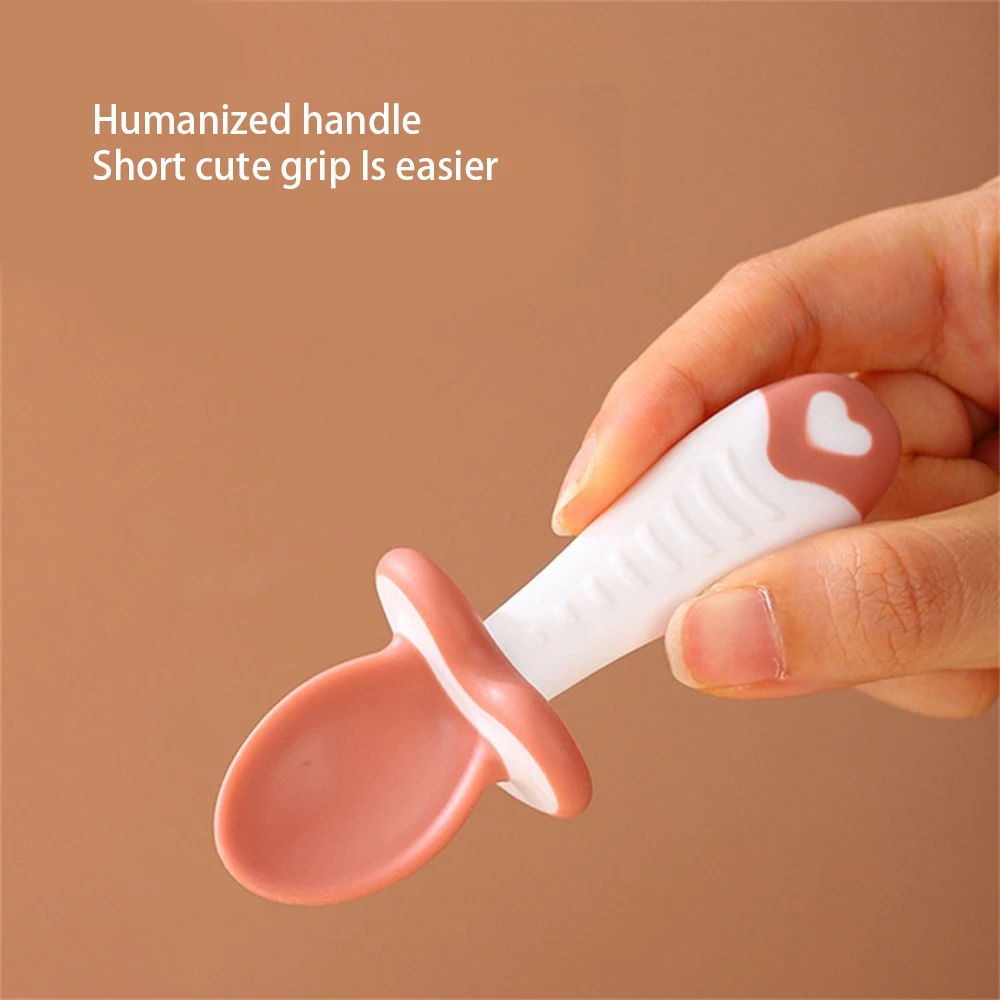 Silicone Baby Spoon Fork Set for Infant Toddler Feeding