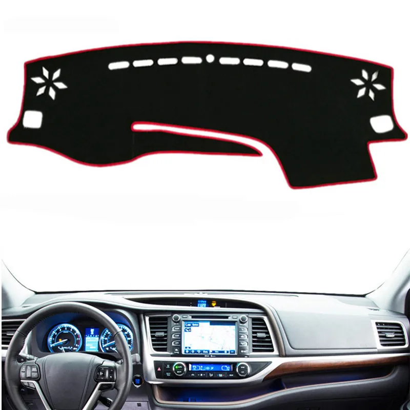 

Dashmat For Toyota Highlander XU50 Kluger 2014-2019 Dashboard Cover Mat Pad Anti-UV Sunshade Dash Protect Carpet Car Accessories