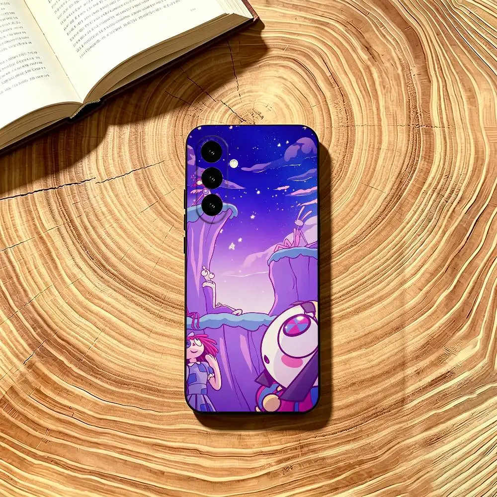 Sleek Black Soft Phone Case - Amazing D-Digital Circus Edition