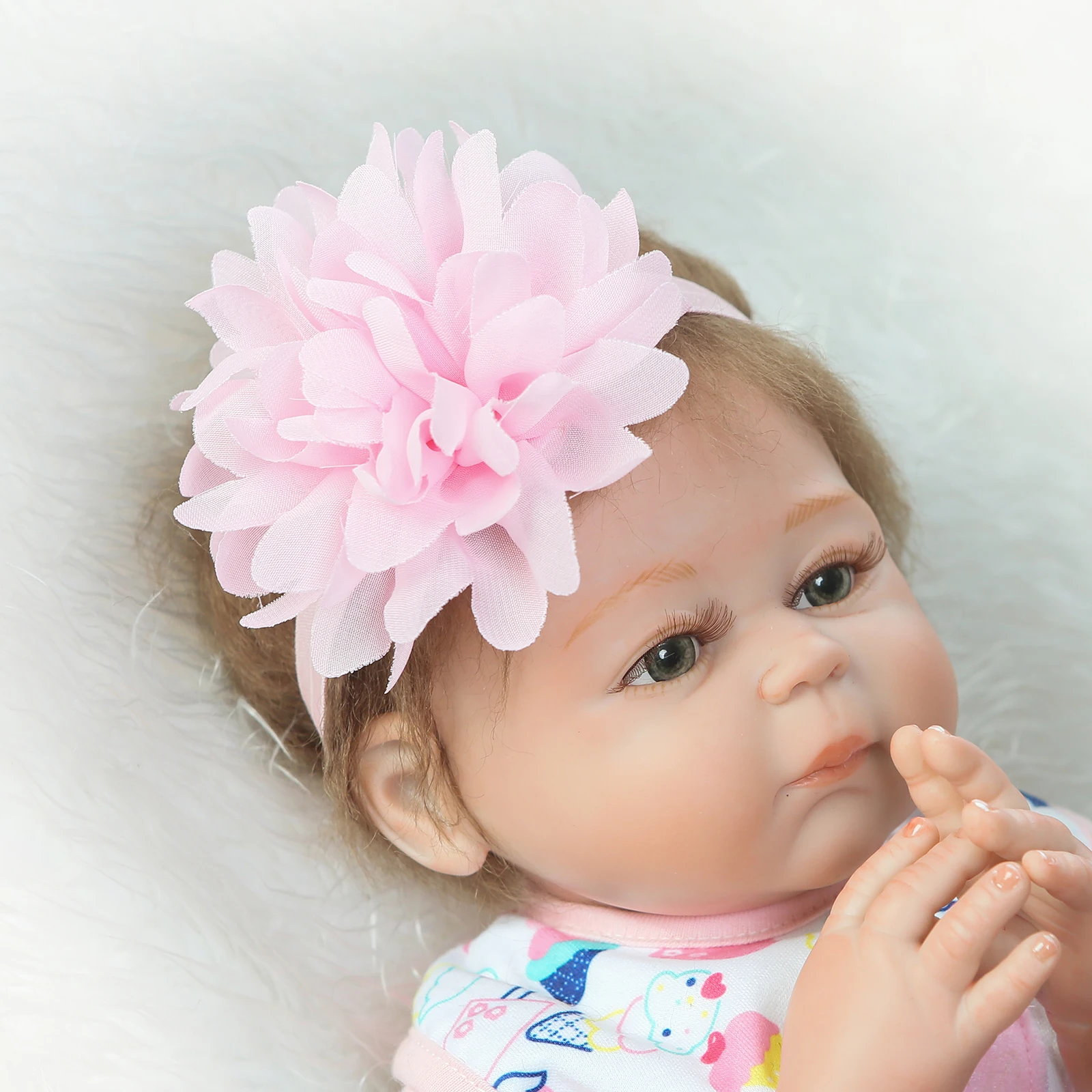 

20 Inch Girl Preemie Full Body Silicone Baby Doll Lifelike Bebe Reborn Bonecas Flexible Waterproof Surprice Children Gift