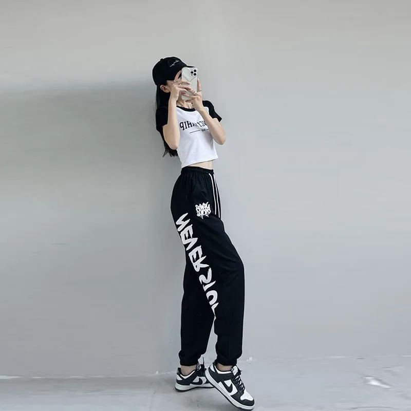 Vetement Hip Hop Femme Hip Hop Danse Costume Blanc à Manches