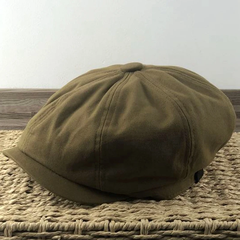 Cotton and Linen Octagonal Ivy Hat Women Fashion Berets Dad Flat Gatsby Driving Hat Big Head Men Oversize Large Newsboy Caps beret hat newsboy cap newsboy hat