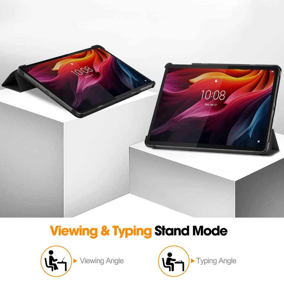Housse étui Pour Lenovo Tab K11 Plus 11,45" (TB-352FU/TB-352XU) - Cuir PU, Finition Motifs, Fonction Veille/réveil