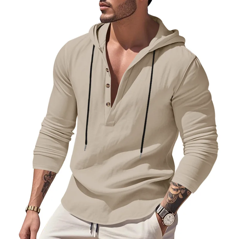 Mens Casual Autumn Winter Sweatshirt Long Sleeve Pullover Hoody