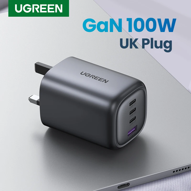 UGREEN UK Plug GaN 100W 65W Fast Charger for Macbook tablet Charging iPhone Xiaomi USB Type C PD Charge 13 |
