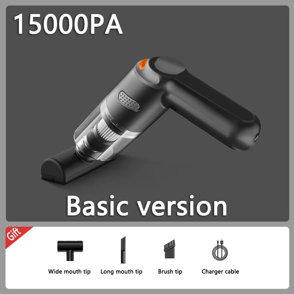 Compact High-Power Cordless Vacuum Cleaner - Versatile Dust Blower for Home, Car, and Pet Hair