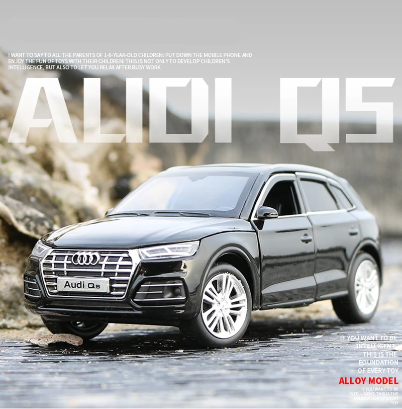 1:32 AUDI Q5 SUV Alloy Car Model Diecast & Toy Vehicles Metal Toy Car Model High Simulation Sound Light Collection Kids Toy Gift barbie car