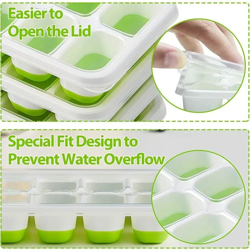 Silicone Ice Cube Tray Mold with Lid - Product Image 5
