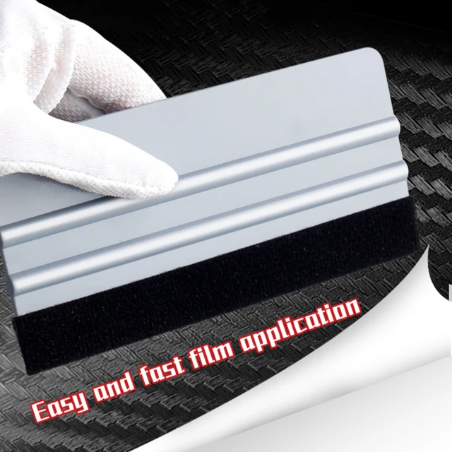 1 Stück 13x8cm Auto Styling Vinyl Kohle faser Fenster Eis entferner  Reinigung Wasch autosc haber mit Filz Rakel Werkzeug folien verpackung -  AliExpress