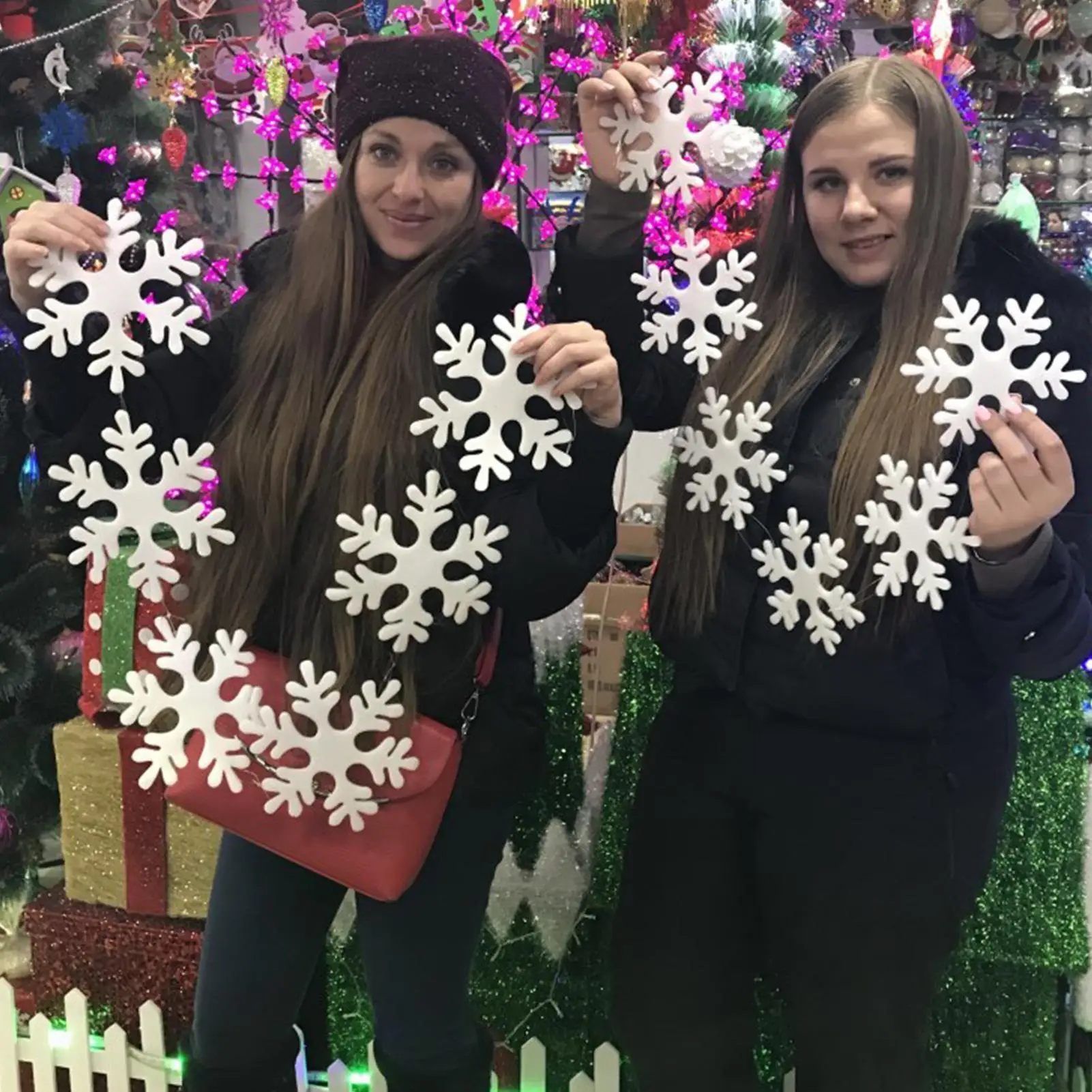 Snowflake Christmas Ornaments 21 Pieces Christmas Tree Ornament Decor Front Door Snowflake Ornament For Winter Outdoor Home