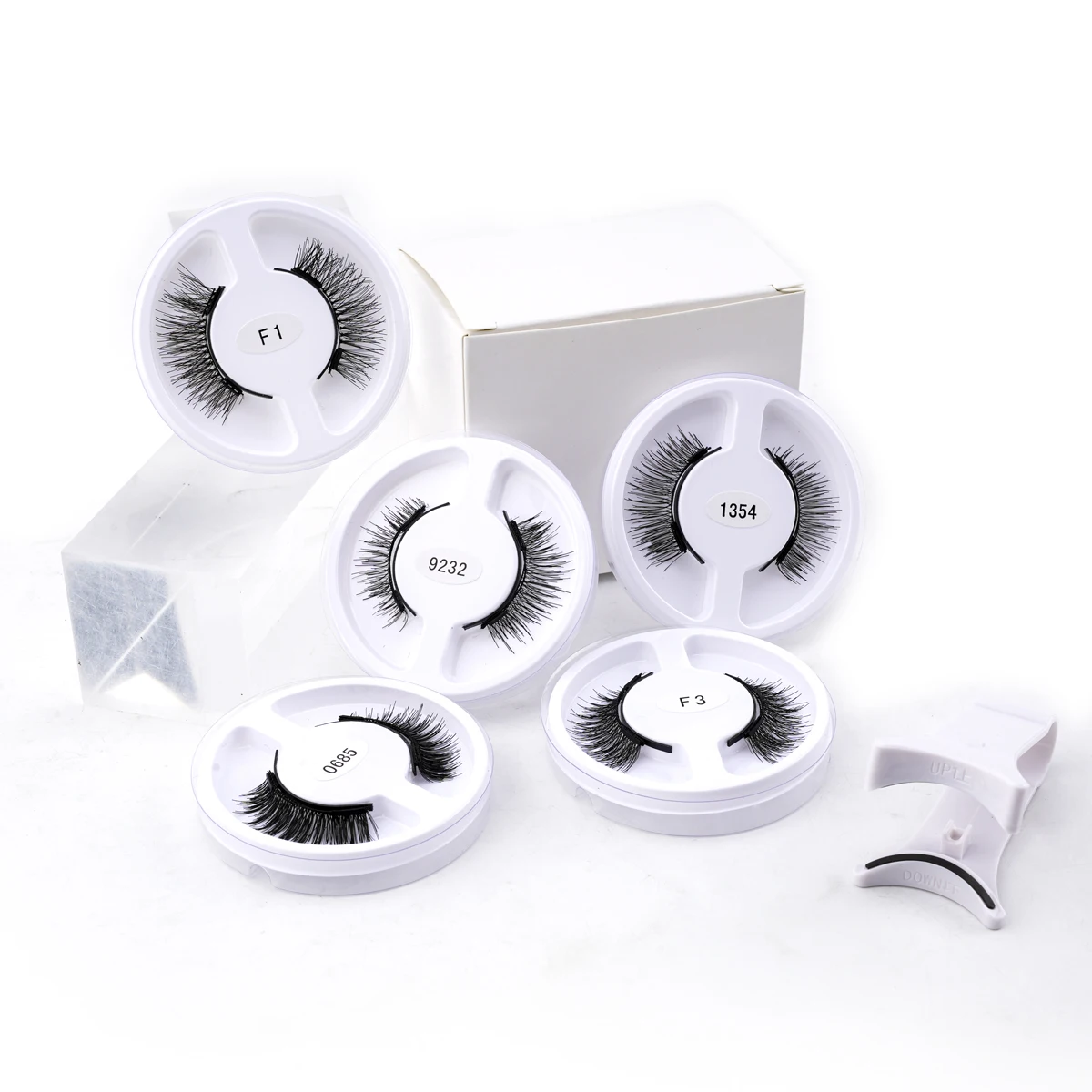 Reusable Magnetic False Eyelashes 5 Pairs Magnetic Eyelash Kit Extension Tool Tweezers Makeup Set 5 Style Mink Lashes