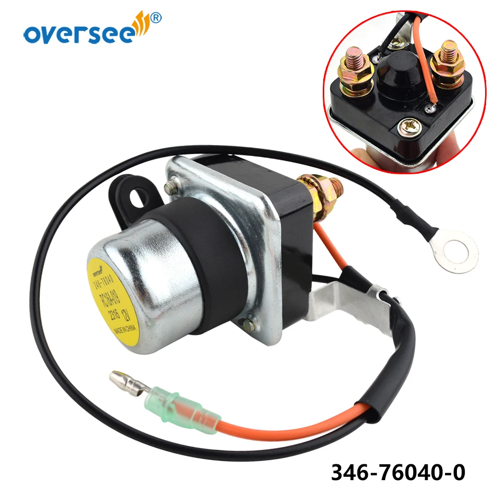 

346-76040 Relay For Tohatsu Outboard Starter Solenoid 2T 25HP 30HP 40HP 50HP M25C M30A 2 Stroke 346-76040-0