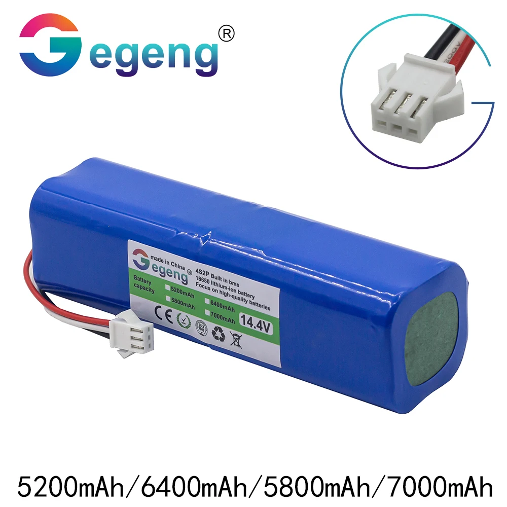 

14.4V 5200mAh-7000mAh 18650 m26 4s2p Lithium Ion Battery Pro M9 Pro M8 Pro M7 R1 Rechargeable Lithium Ion Robot Vacuum Cleaner