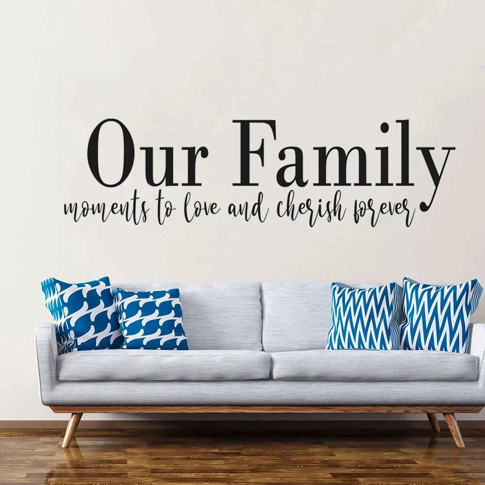 

Our Family Moments To Love Quotes Wall Stickers Removable Vinyl Decals For Livingroom Bedroom Decor Wallpaper Murals HJ1298