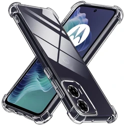 Gradient Airbag Shockproof TPU Protective Case Cover for Motorola Moto G17 (Transparent)
