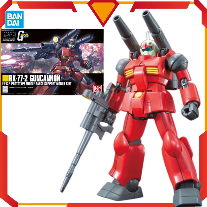 

Original Bandai Anime Gundam Figure HG HGUC 190 1/144 Guncannon Gundam Reborn Remake Assembled Model