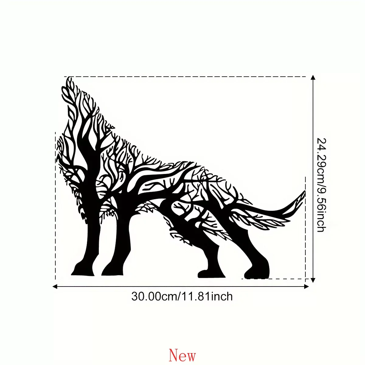 

Promotion Tree Branch Wolf Isomorphic Iron Home Decor Interior Decoration Great Choice for Living Room Wall Decoration 11.81*9.5