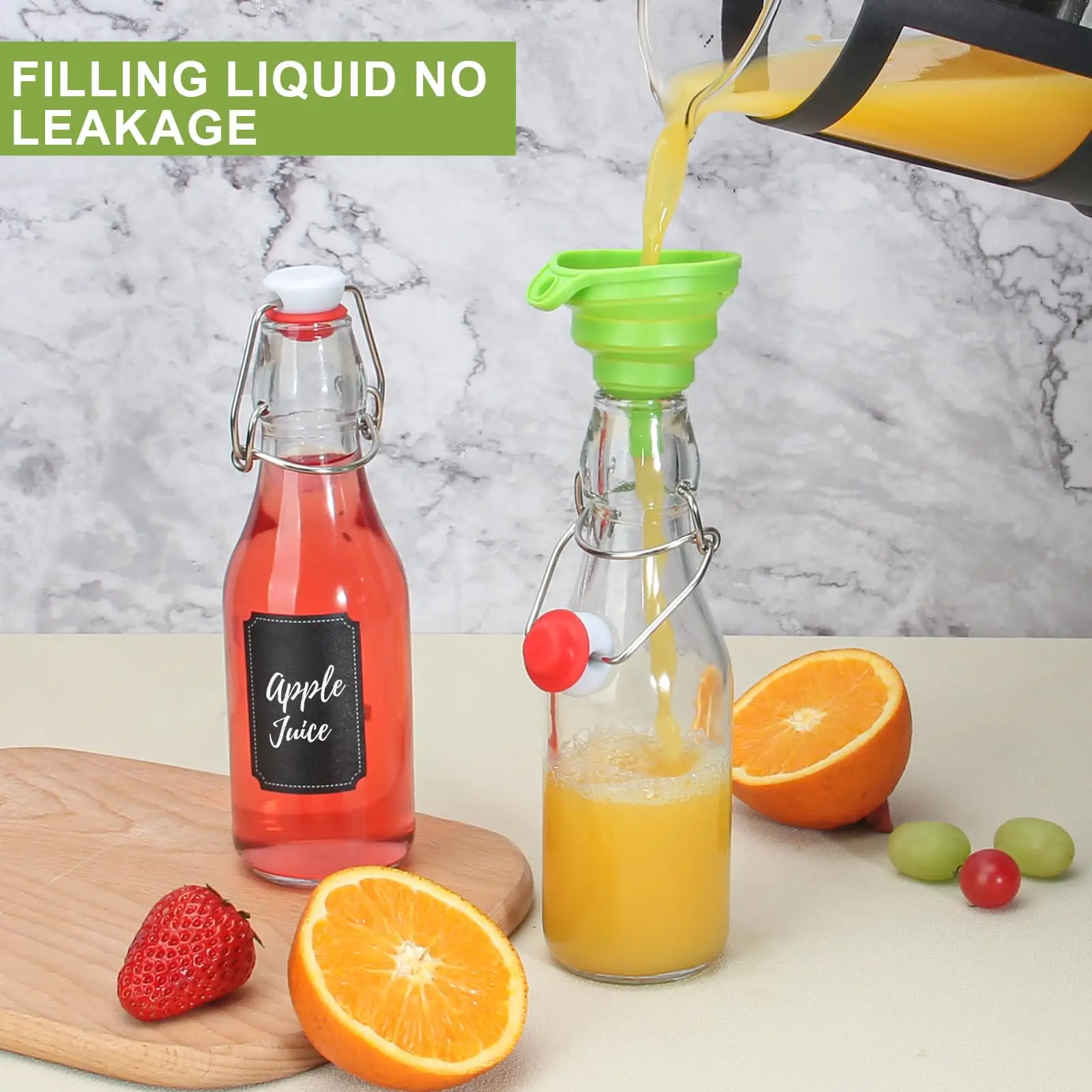12 Pack 8.5-ounce Combucha Coquito flip-top glass bottle with lid for syrupy vanilla extract brewing beer Kefir airtight bottle 2