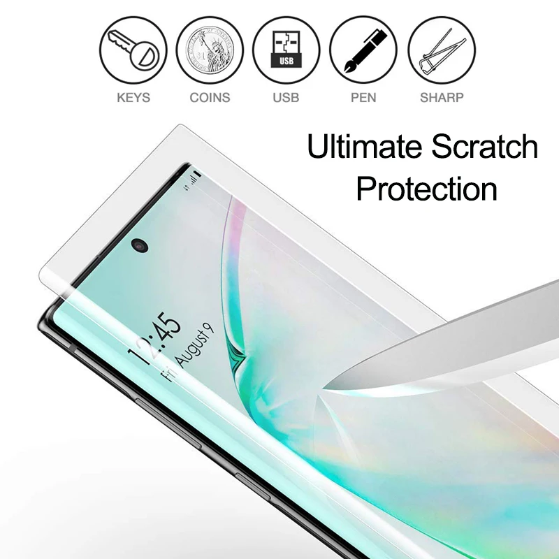 Protective Glass For Samsung Note 10 Pro Plus Screen Protector 3D Armor on Galaxy Notes 10Pro 10Plus Tempered Glas Film