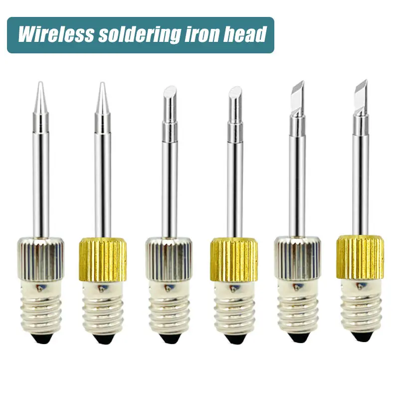 

E10 Welding Soldering Tips USB Soldering Iron Wireless Head Replacements Threaded Soldering Tip Fits Interface Soldering Iron