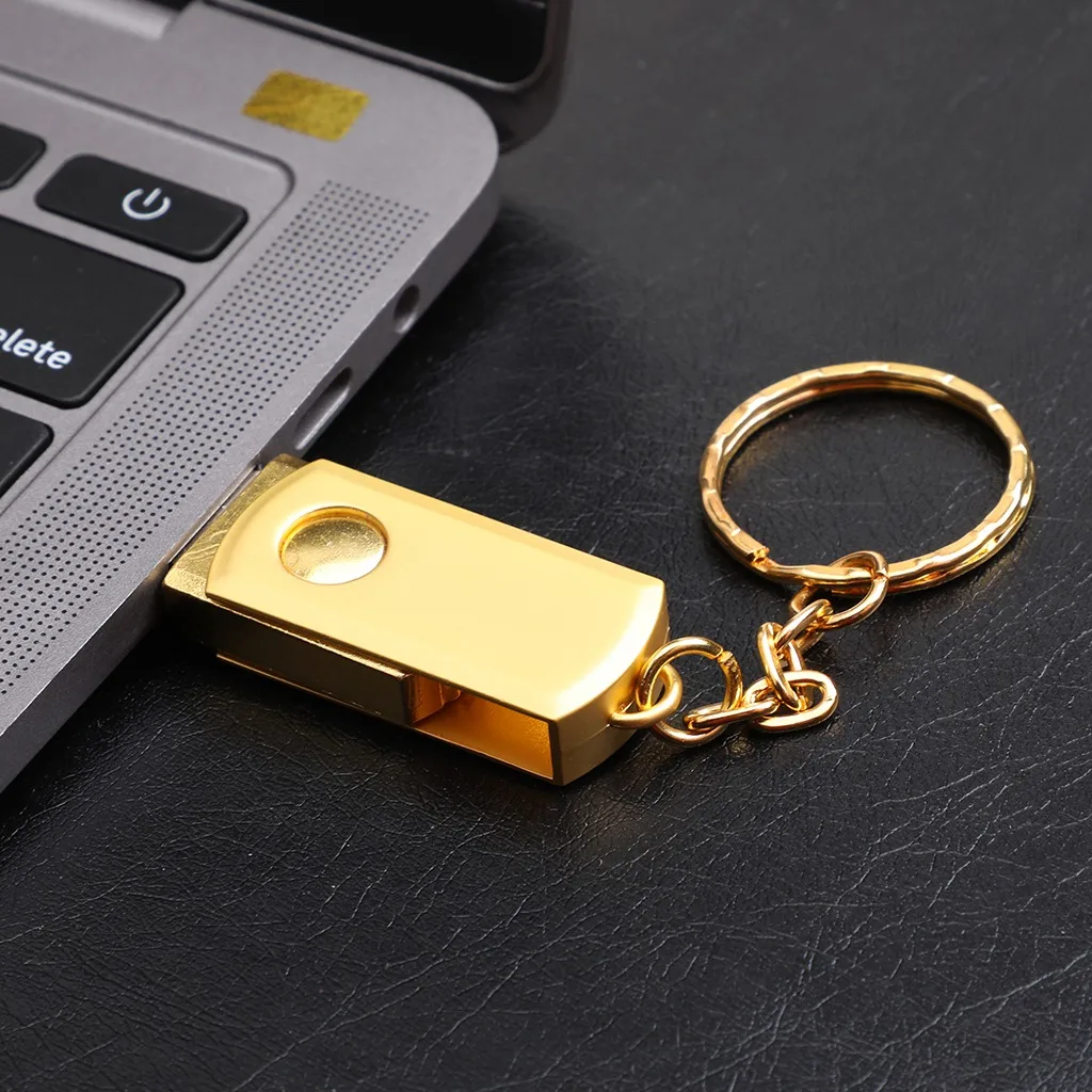 USB 플래시 드라이브, 미니 메탈 메모리 스틱, U 디스크 메모리 카드, 골든 (16G), 16GB, 4M-20 Mb/s 속도, USB 2.0