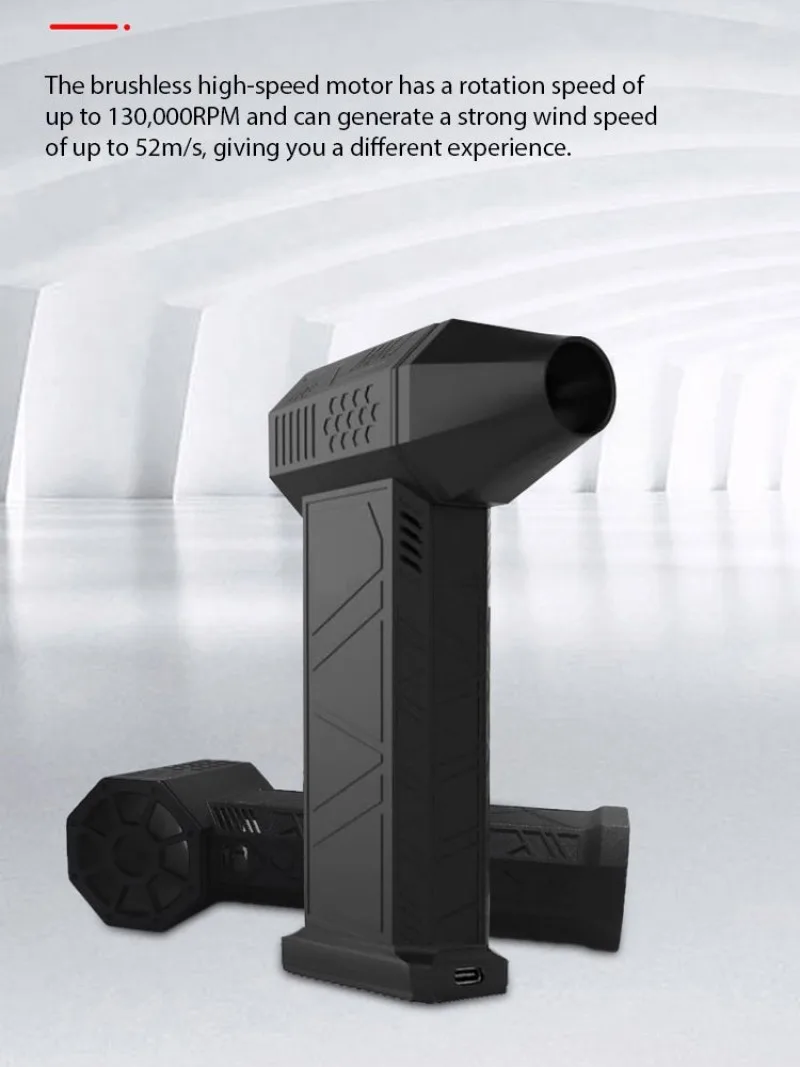 Outdoor Mini Handheld Portable Powerful Turbofan Rechargeable Multifunctional Dust Removal and Cooling Hair Dryer 6