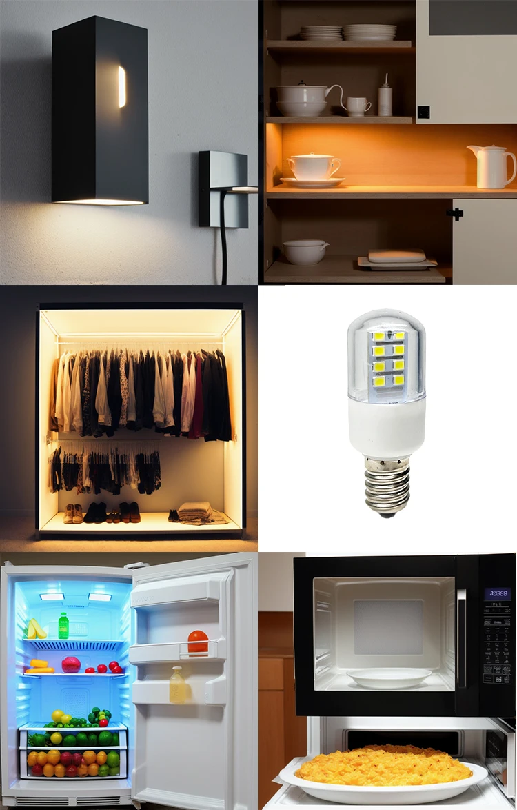 미니 LED 옥수수 전구, E14, E12, AC 220V, T22, 2W, 2835 SMD, 냉장고 레인지 후드 재봉틀, 전자 레인지 오븐 조명 램프
