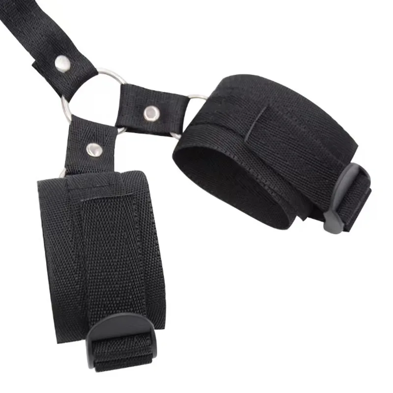 Sex Handcuffs SM Toy BallNeck to Wrist Restraints Kit Adjustable BDSM Bondage Restraints With Collar