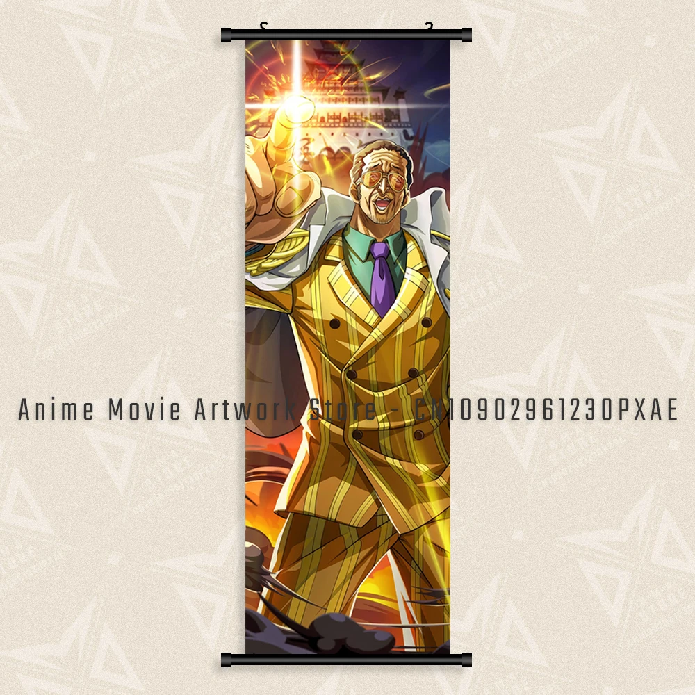 thumbnail image 1 of Póster de lienzo impreso con imagen HD de One Piece Luffy, pergaminos colgantes, decoración moderna para el hogar y la pared, 1 of 5