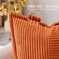 Broadside Ttriped Throw Cushion Cover 45x45cm Corduroy Pillow Covers with Splicing 18x18Inch Pillowcase for Sofa  Bed Livingroom 5