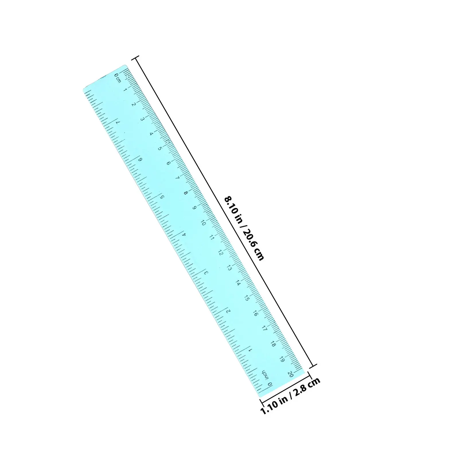 5Pcs 다채로운 플라스틱 눈금자 세트 전문 드로잉 눈금자 학생 건축가를위한 경량 휴대용 정확한 측정 도구