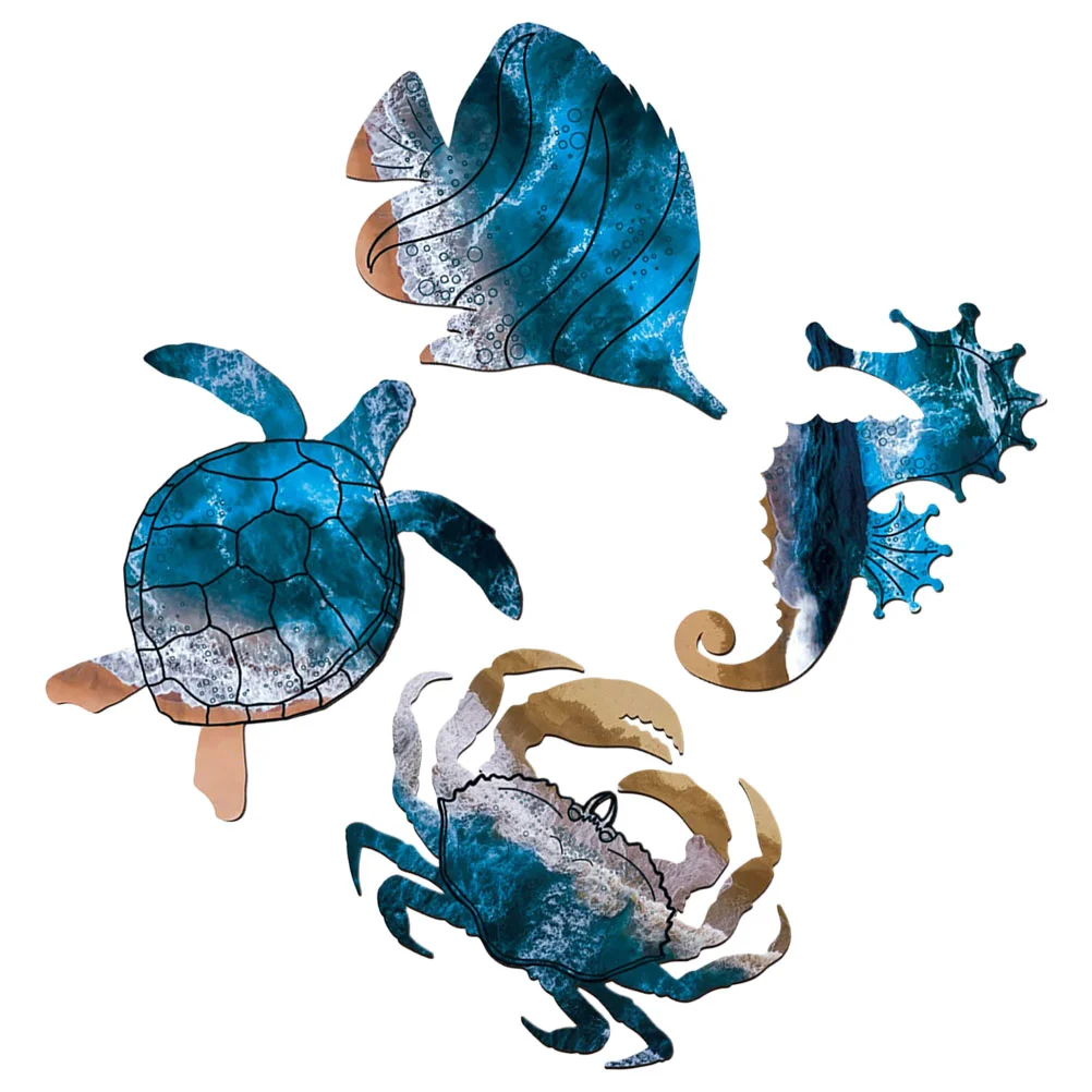 

Decor Outdoor Sea Life Wall Pool Decorations Turtle Yard ​​turtle Metal Fish Office