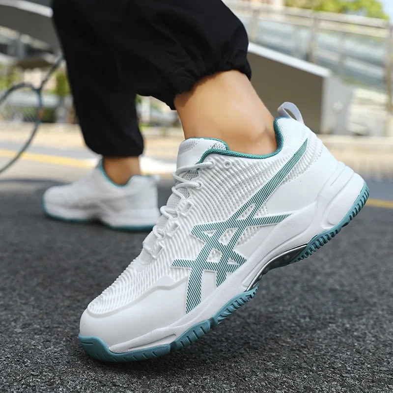 Men Women's Badminton Shoes with Anti-Slip Technology Blue Professional Tennis Sneakers Gym Trainers 5