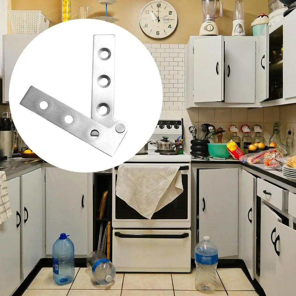 2PCS Chicken beak Hidden Hinges Seven-word Inset Invisible Door Pivot Hinge 360 Degree Rotating Stainless Steel